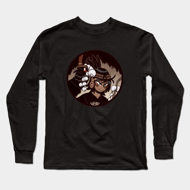 Hoh - The First Crow Long Sleeve T-Shirt by Itzcacalotl